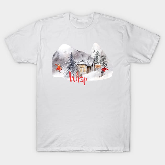 Skiing & Snowboarding in Wisp T-Shirt by ArtDesignDE